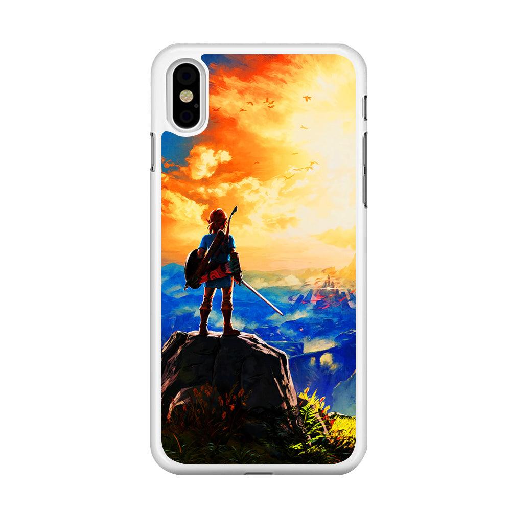 The Legend of Zelda Painting iPhone Xs Max Case-Rubber / White (2D Case)-Xtracase