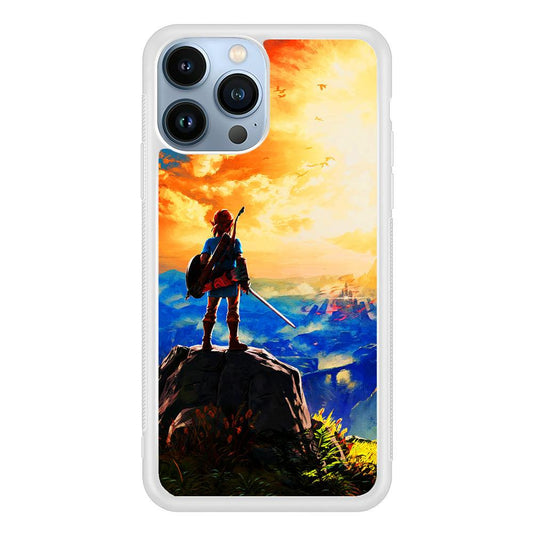 The Legend of Zelda Painting iPhone 13 Pro Max Case-Rubber / White (2D Case)-Xtracase