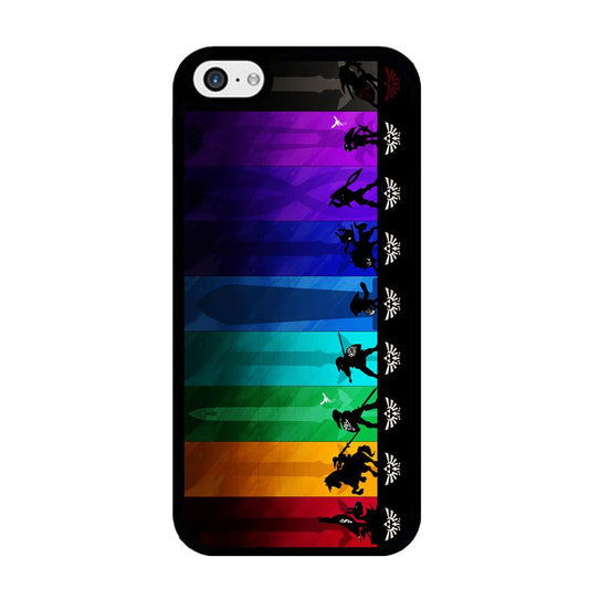 The Legend of Zelda Silhouette iPhone 5 | 5s Case-Rubber / Black (2D Case)-Xtracase