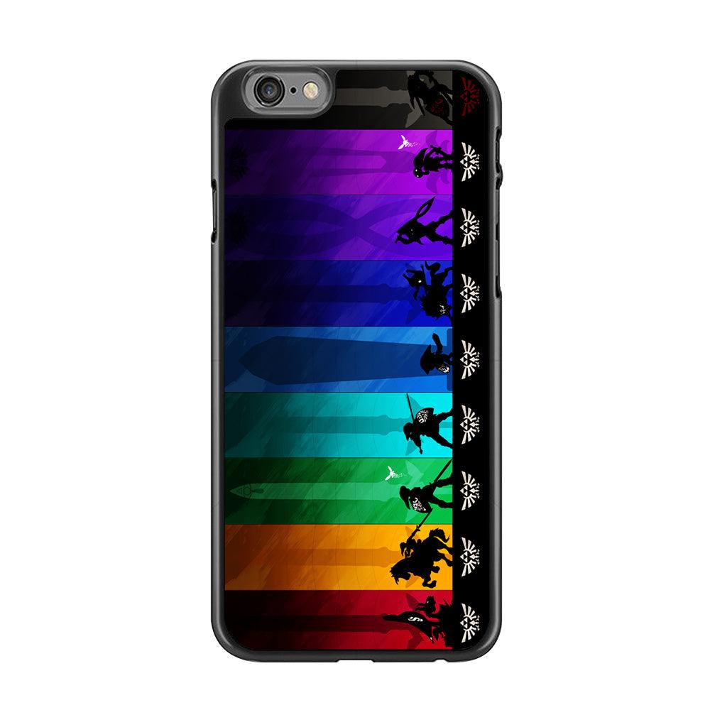 The Legend of Zelda Silhouette iPhone 6 Plus | 6s Plus Case-Rubber / Black (2D Case)-Xtracase