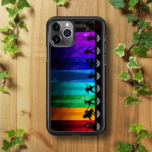 The Legend of Zelda Silhouette iPhone 11 Pro Case-Rubber / Black (2D Case)-Xtracase