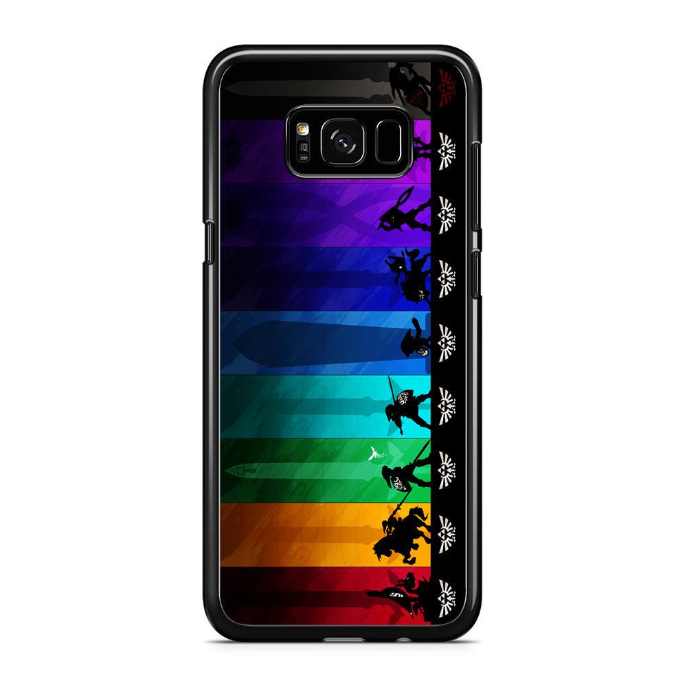 The Legend of Zelda Silhouette Samsung Galaxy S8 Case-Rubber / Black (2D Case)-Xtracase