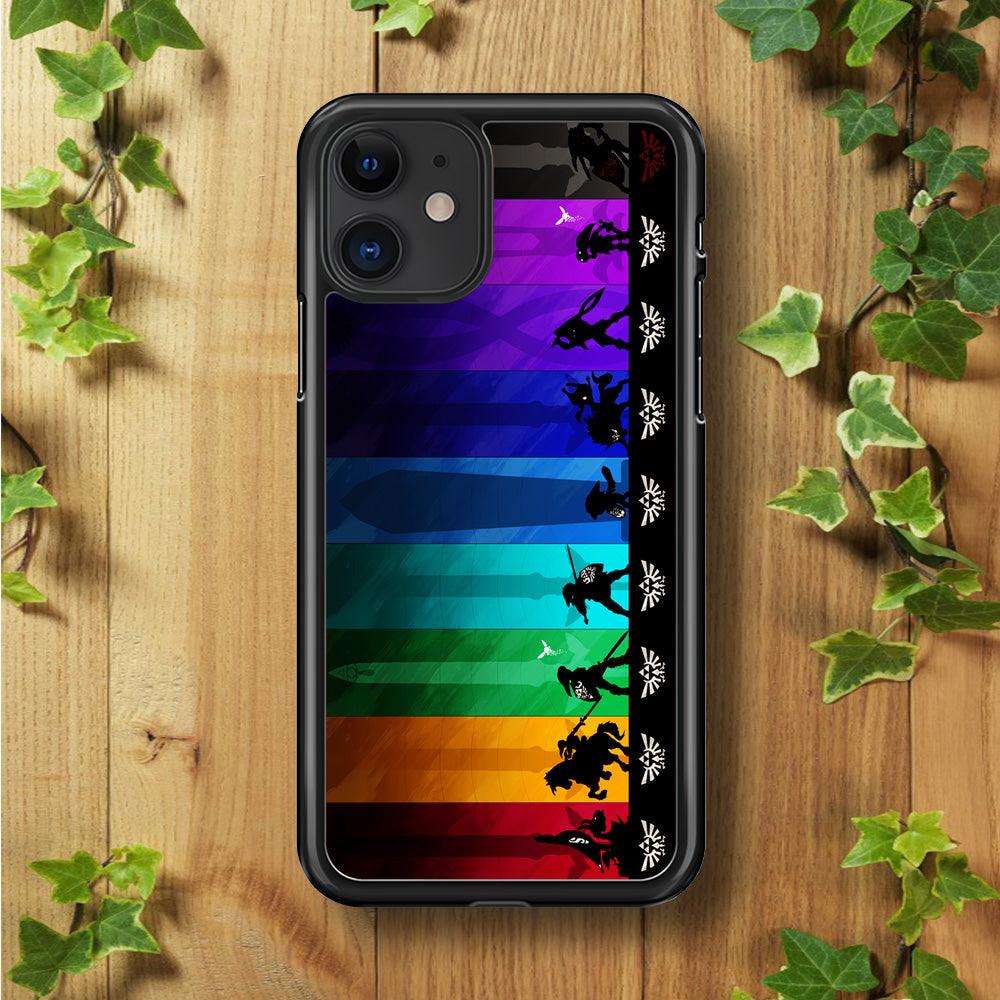 The Legend of Zelda Silhouette iPhone 11 Case-Rubber / Black (2D Case)-Xtracase