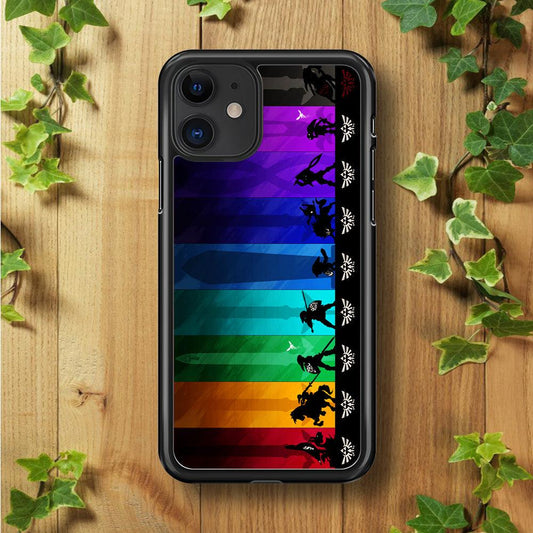 The Legend of Zelda Silhouette iPhone 11 Case-Rubber / Black (2D Case)-Xtracase
