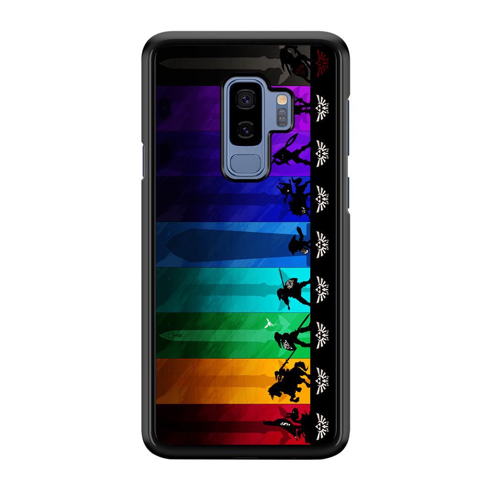 The Legend of Zelda Silhouette Samsung Galaxy S9 Plus Case-Rubber / Black (2D Case)-Xtracase