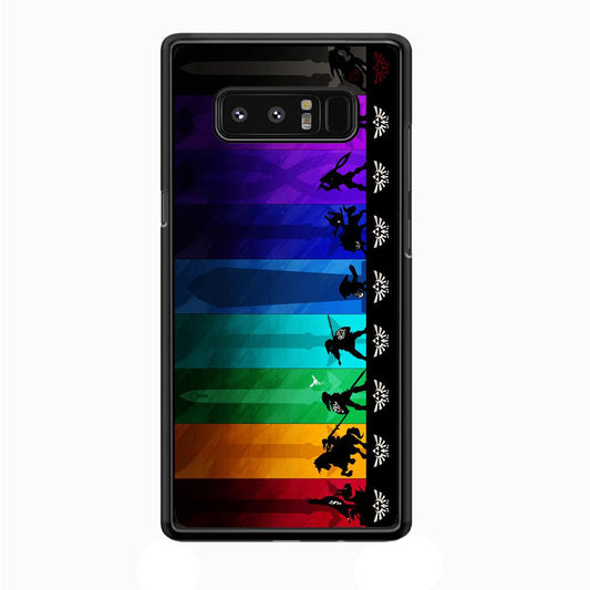 The Legend of Zelda Silhouette Samsung Galaxy Note 8 Case-Rubber / Black (2D Case)-Xtracase