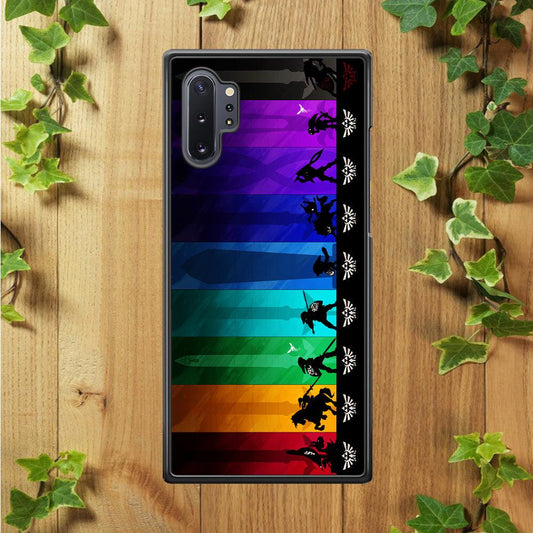 The Legend of Zelda Silhouette Samsung Galaxy Note 10 Plus Case-Rubber / Black (2D Case)-Xtracase