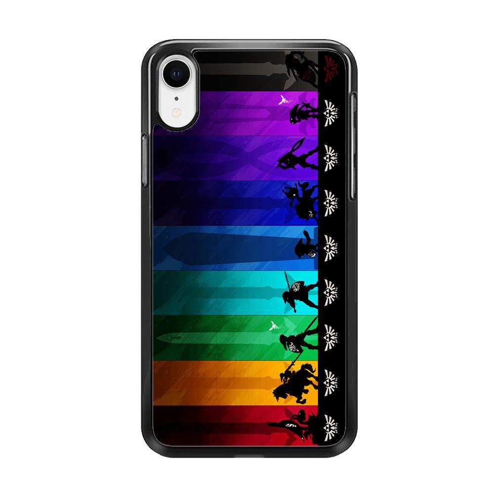 The Legend of Zelda Silhouette iPhone XR Case-Rubber / Black (2D Case)-Xtracase