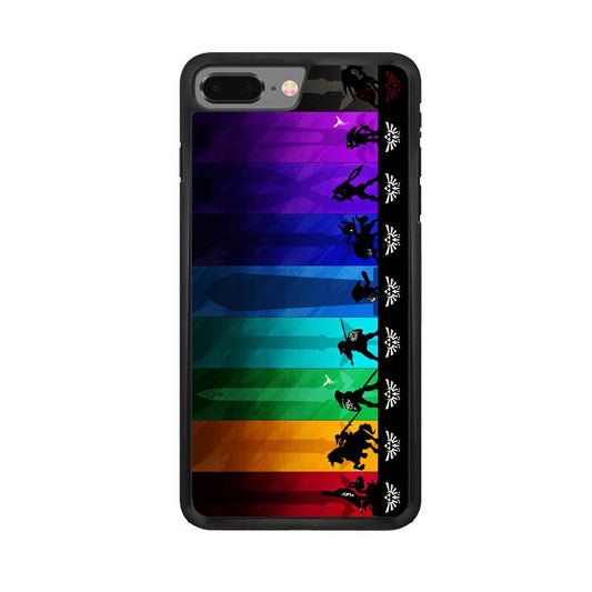 The Legend of Zelda Silhouette iPhone 8 Plus Case-Rubber / Black (2D Case)-Xtracase