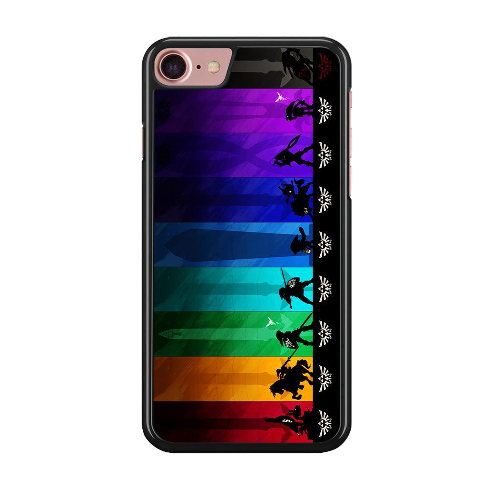 The Legend of Zelda Silhouette iPhone 7 Case-Rubber / Black (2D Case)-Xtracase