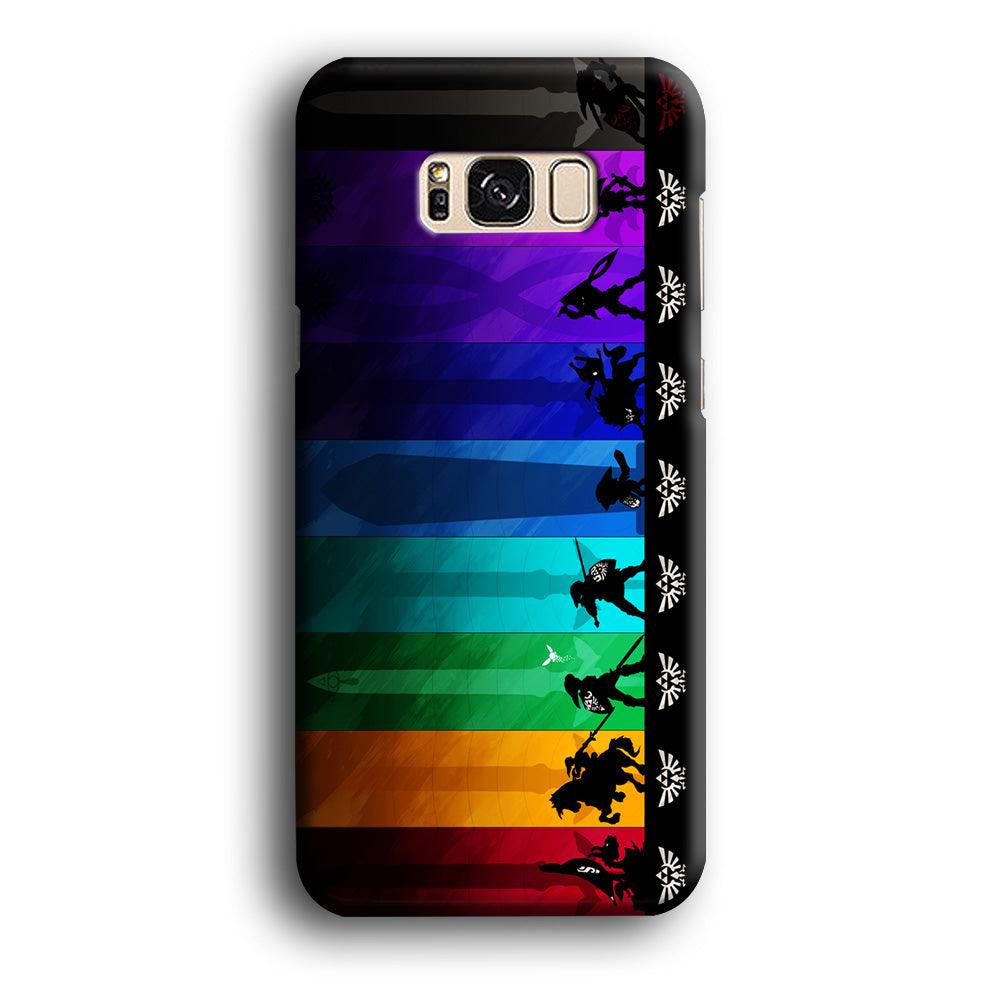 The Legend of Zelda Silhouette Samsung Galaxy S8 Case-Plastic / Full Wrap (3D Case)-Xtracase