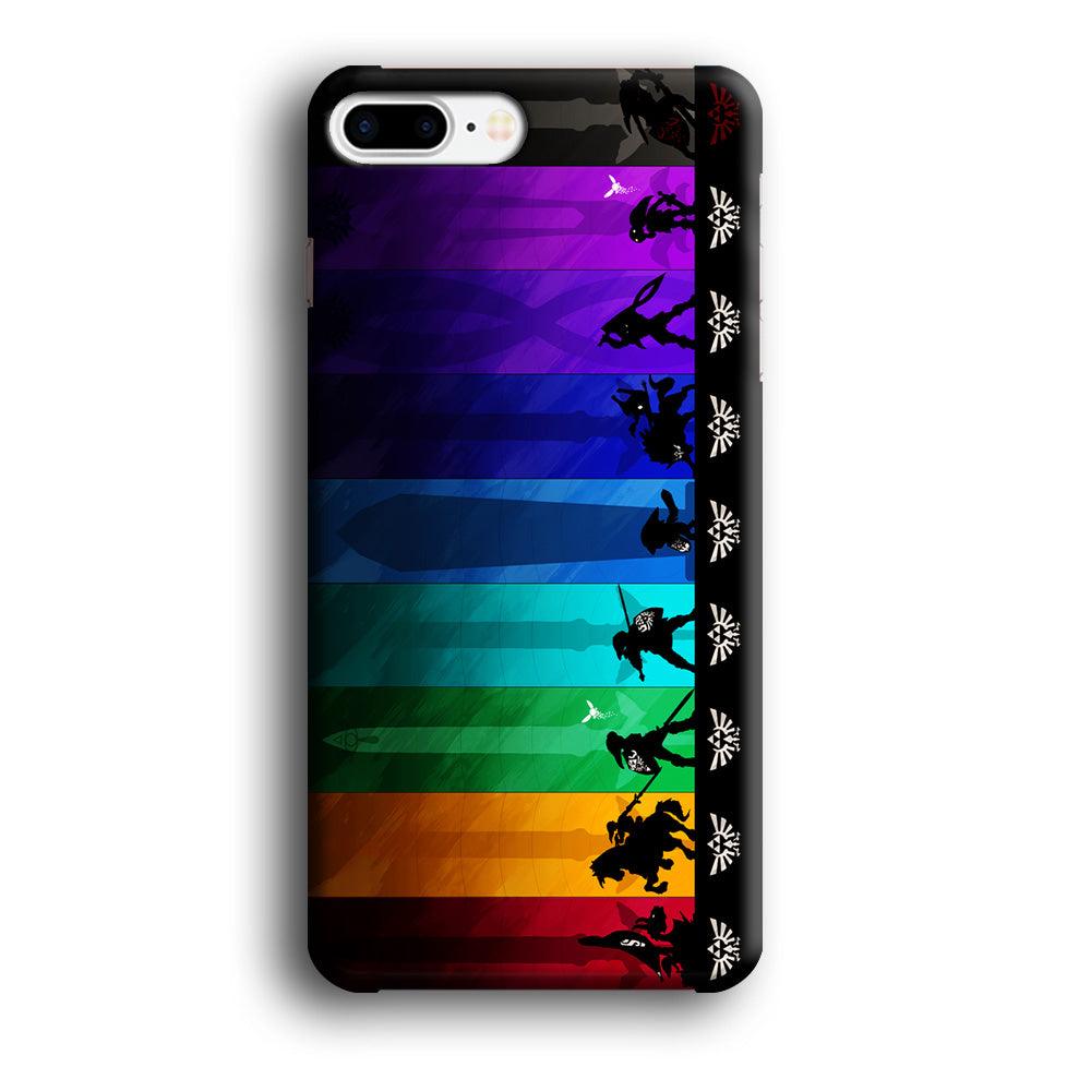 The Legend of Zelda Silhouette iPhone 8 Plus Case-Plastic / Full Wrap (3D Case)-Xtracase