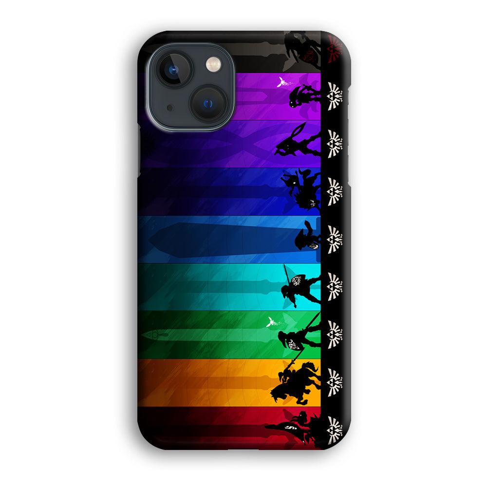 The Legend of Zelda Silhouette iPhone 13 Case-Plastic / Full Wrap (3D Case)-Xtracase