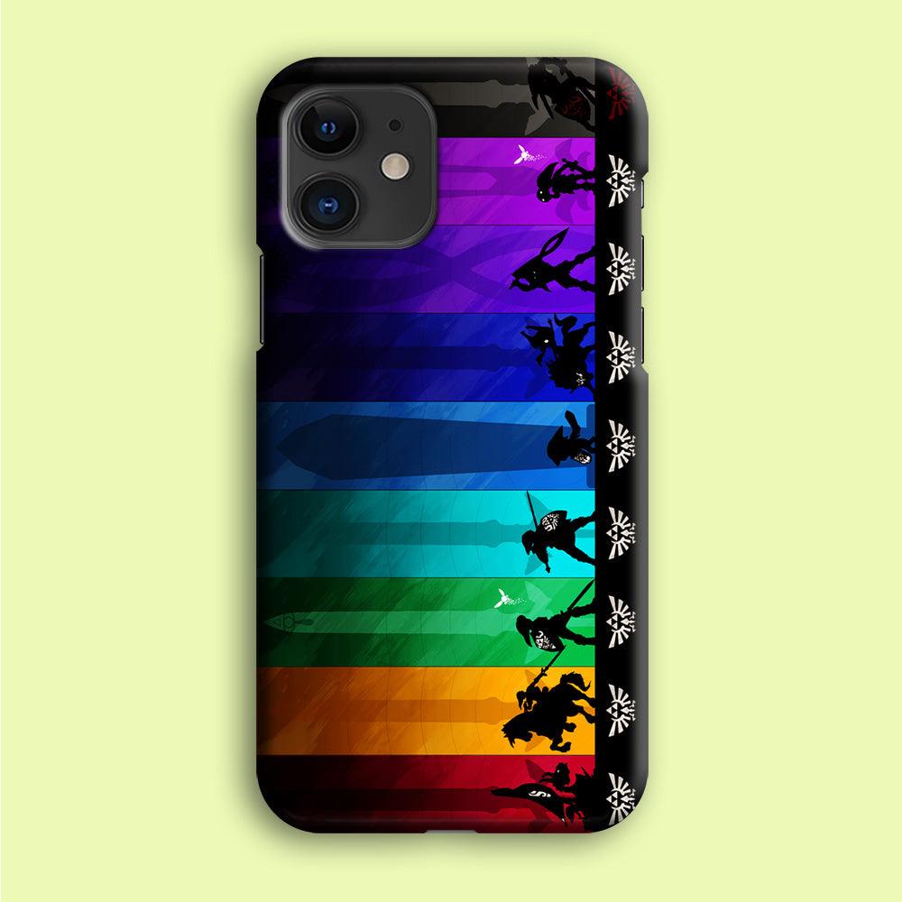 The Legend of Zelda Silhouette iPhone 12 Case-Plastic / Full Wrap (3D Case)-Xtracase
