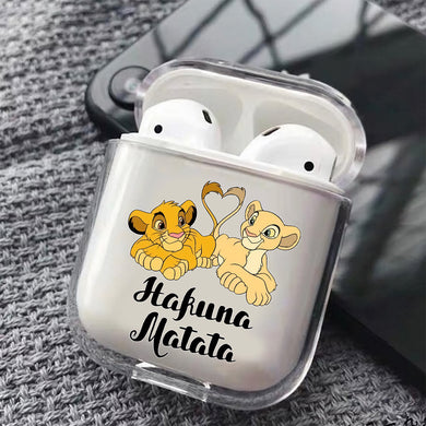 The Lion King Hakuna Matata Hard Plastic Protective Clear Case Cover For Apple Airpods