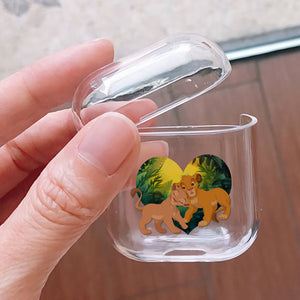 The Lion King Love Hard Plastic Protective Clear Case Cover For Apple Airpods