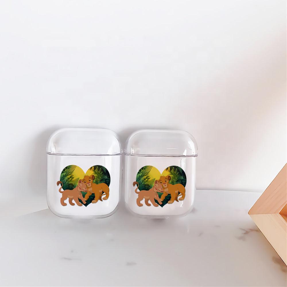 The Lion King Love Hard Plastic Protective Clear Case Cover For Apple Airpods