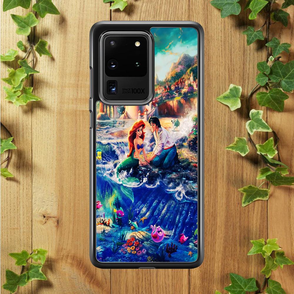 The Little Mermaid Samsung Galaxy S20 Ultra Case-Rubber / White (2D Case)-Xtracase