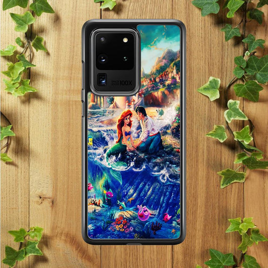 The Little Mermaid Samsung Galaxy S20 Ultra Case-Rubber / White (2D Case)-Xtracase