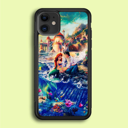 The Little Mermaid iPhone 12 Case-Rubber / Black (2D Case)-Xtracase