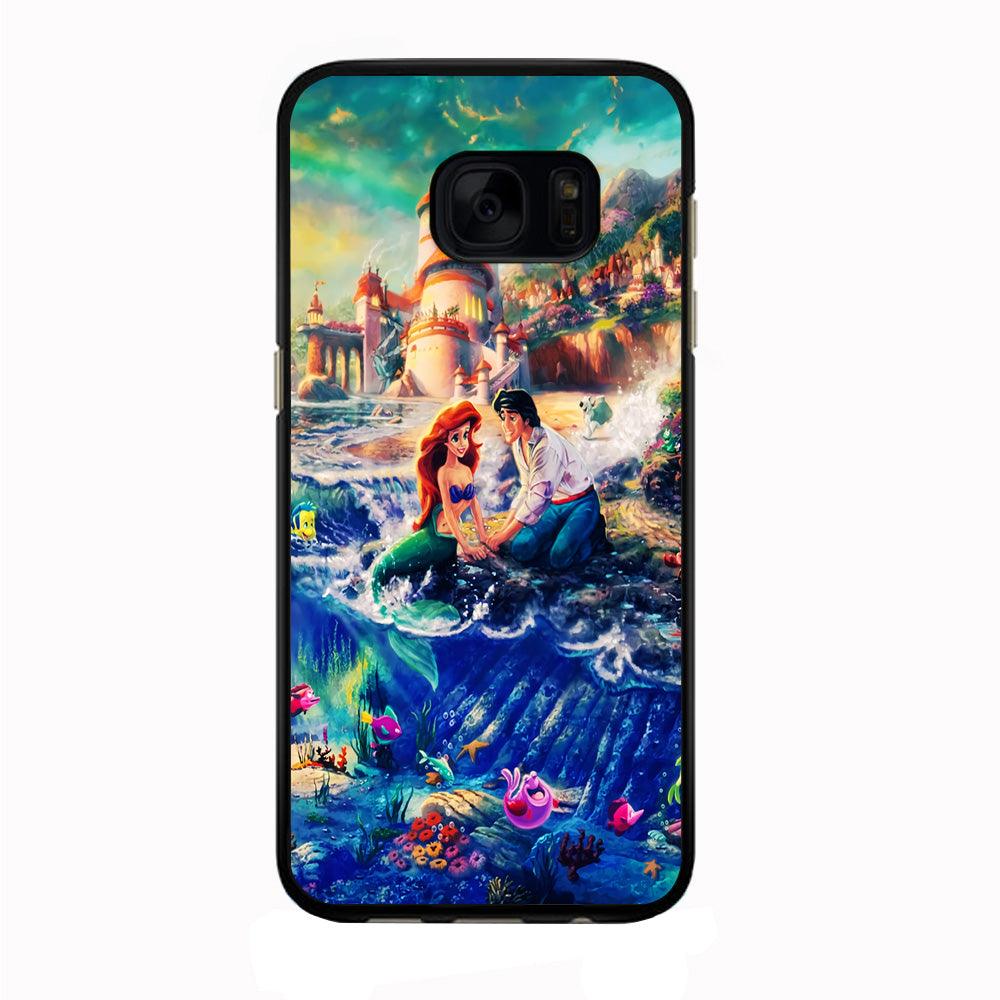 The Little Mermaid Samsung Galaxy S7 Edge Case-Rubber / Black (2D Case)-Xtracase