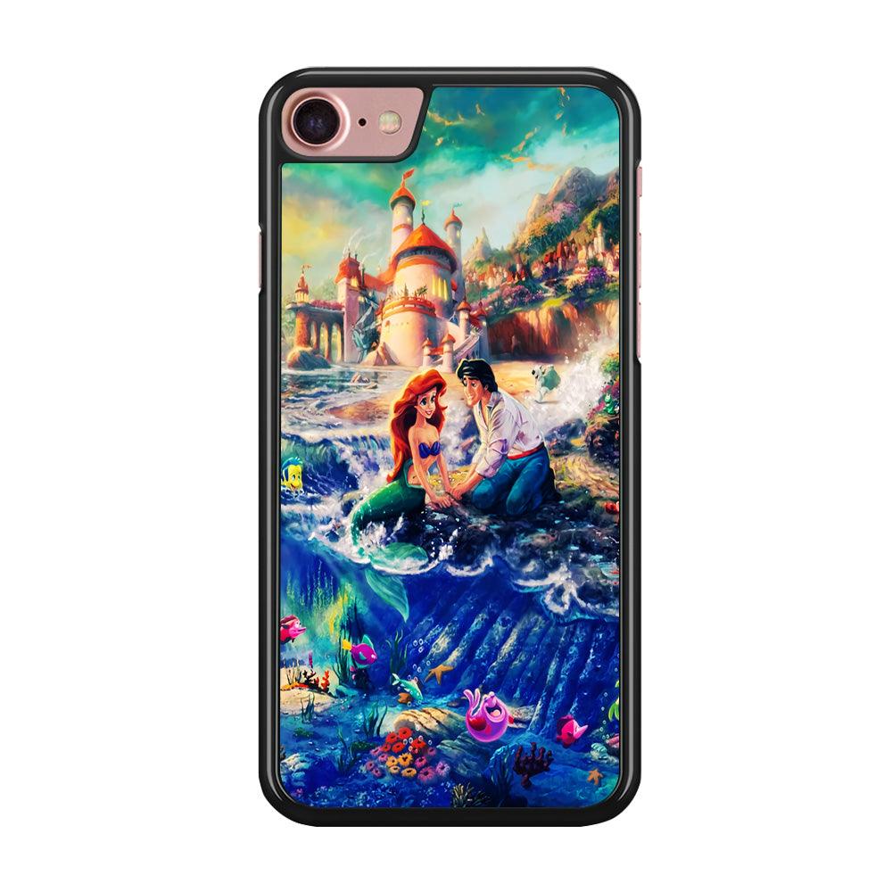 The Little Mermaid iPhone 8 Case-Rubber / Black (2D Case)-Xtracase