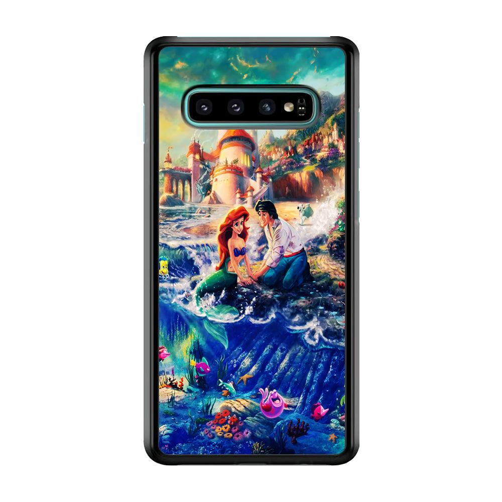 The Little Mermaid Samsung Galaxy S10 Case-Rubber / White (2D Case)-Xtracase