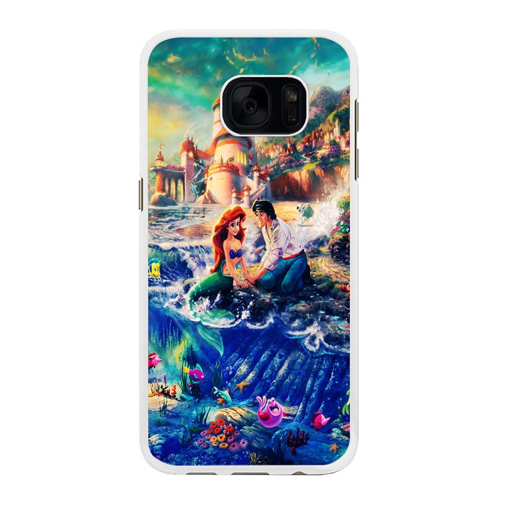 The Little Mermaid Samsung Galaxy S7 Edge Case-Rubber / White (2D Case)-Xtracase