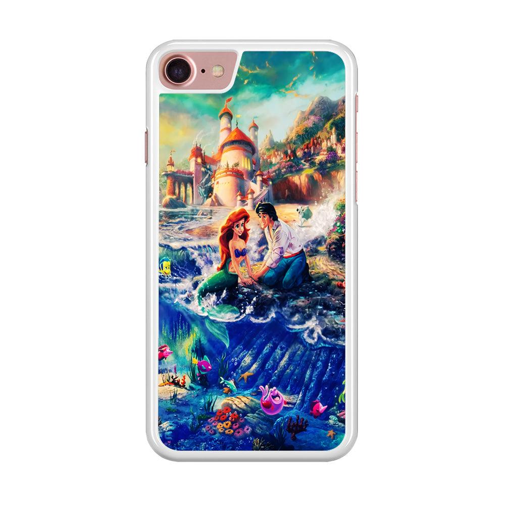 The Little Mermaid iPhone 8 Case-Rubber / White (2D Case)-Xtracase