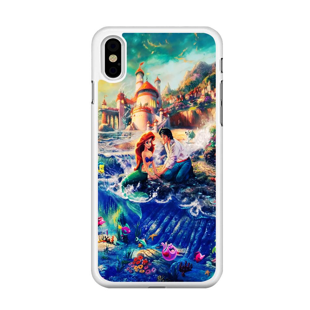The Little Mermaid iPhone X Case-Rubber / White (2D Case)-Xtracase