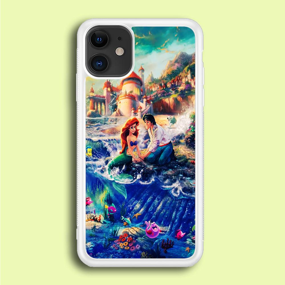 The Little Mermaid iPhone 12 Case-Rubber / White (2D Case)-Xtracase