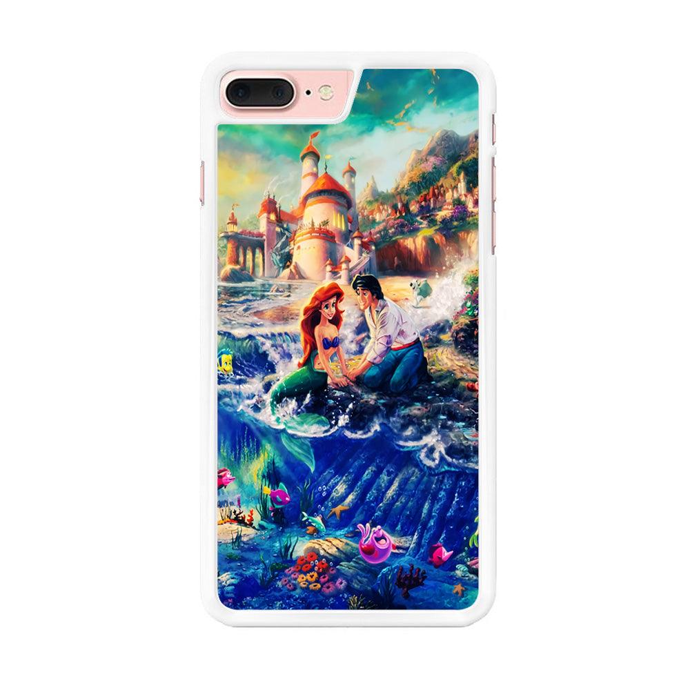 The Little Mermaid iPhone 7 Plus Case-Rubber / White (2D Case)-Xtracase