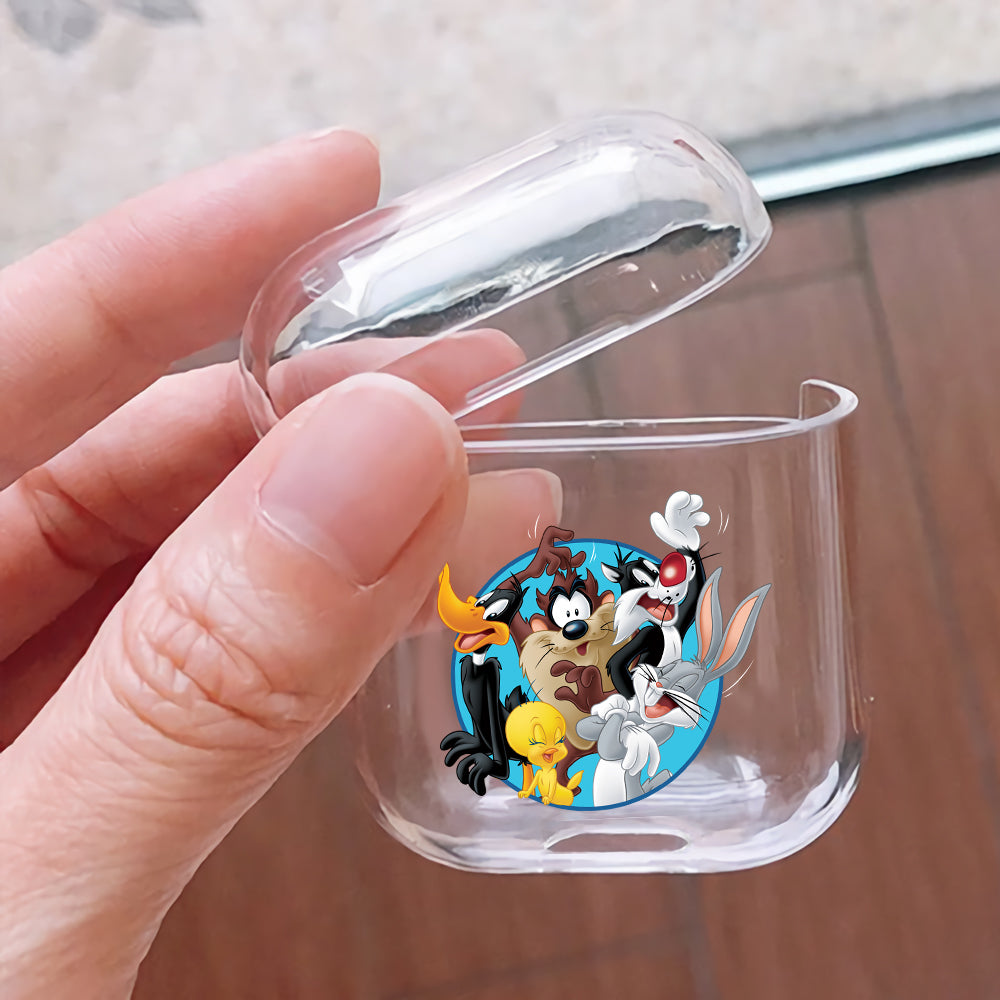 The Looney Tunes Family Hard Plastic Protective Clear Case Cover For Apple Airpods