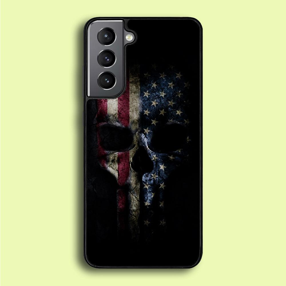 The Punisher American Flag Samsung Galaxy A16 Case-Plastic / Full Wrap (3D Case)-Xtracase