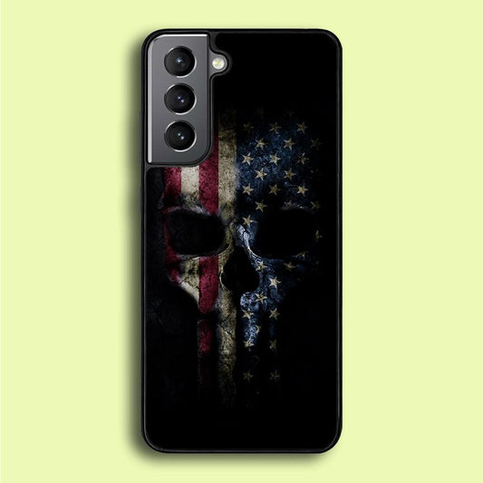 The Punisher American Flag Samsung Galaxy A16 Case-Plastic / Full Wrap (3D Case)-Xtracase