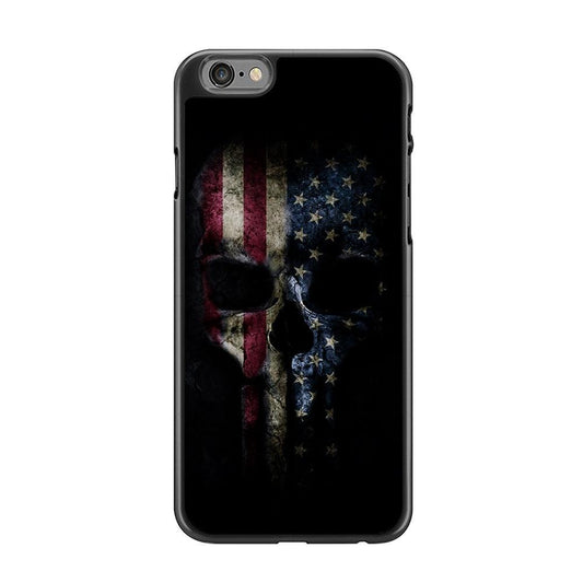 The Punisher American Flag iPhone 6 | 6s Case-Rubber / Black (2D Case)-Xtracase