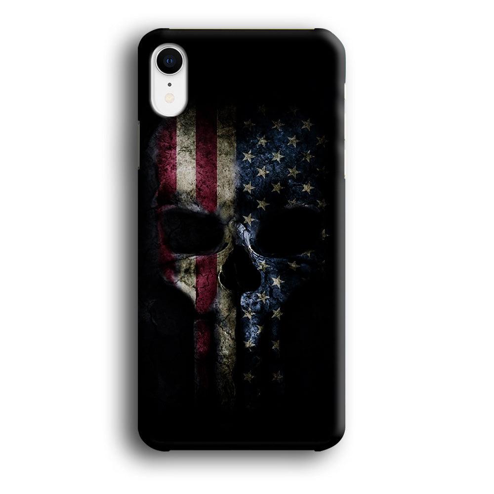 The Punisher American Flag iPhone XR Case-Plastic / Full Wrap (3D Case)-Xtracase