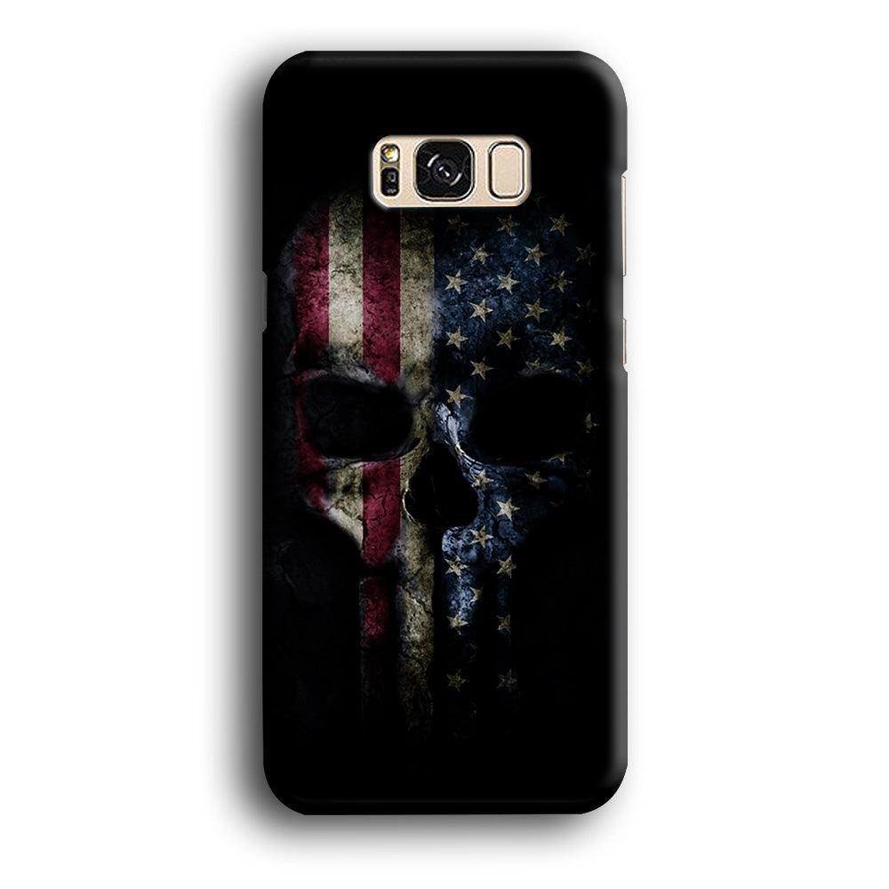 The Punisher American Flag Samsung Galaxy S8 Case-Plastic / Full Wrap (3D Case)-Xtracase
