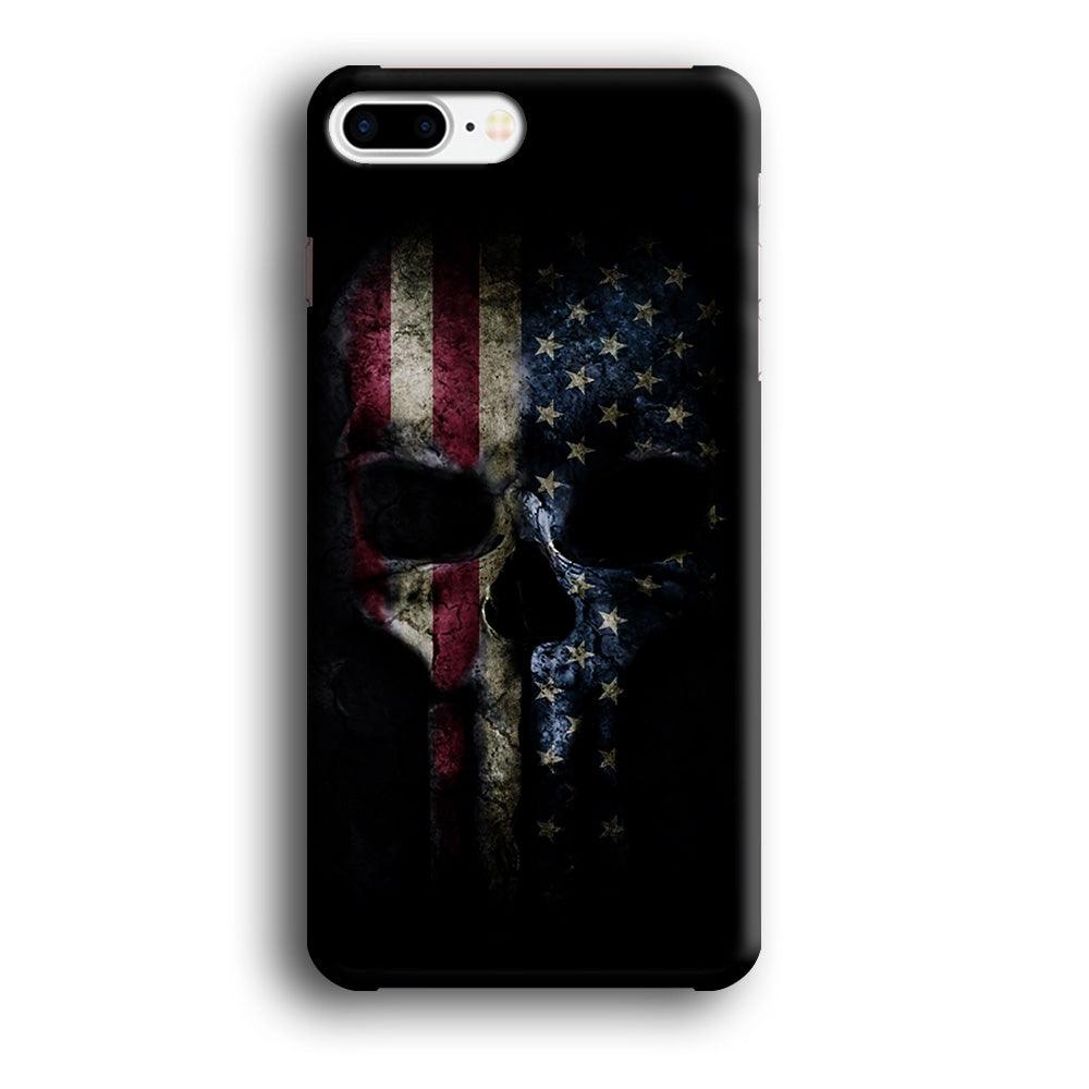 The Punisher American Flag iPhone 7 Plus Case-Plastic / Full Wrap (3D Case)-Xtracase