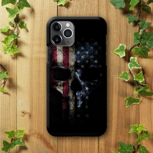 The Punisher American Flag iPhone 11 Pro Case-Plastic / Full Wrap (3D Case)-Xtracase