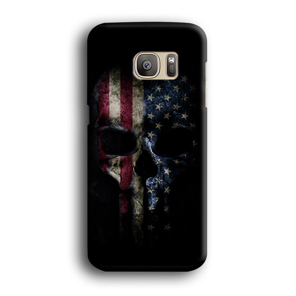 The Punisher American Flag Samsung Galaxy S7 Edge Case-Plastic / Full Wrap (3D Case)-Xtracase