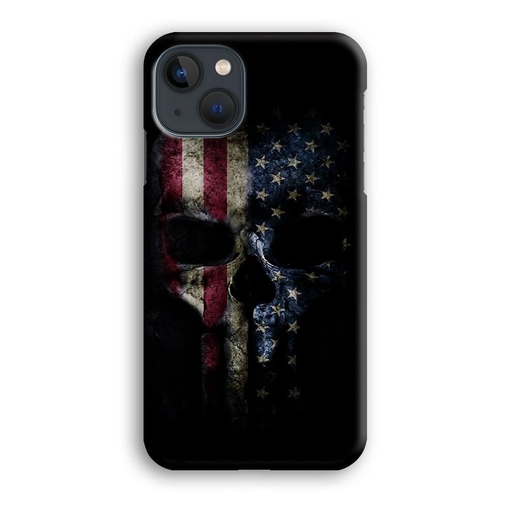 The Punisher American Flag iPhone 13 Case-Plastic / Full Wrap (3D Case)-Xtracase