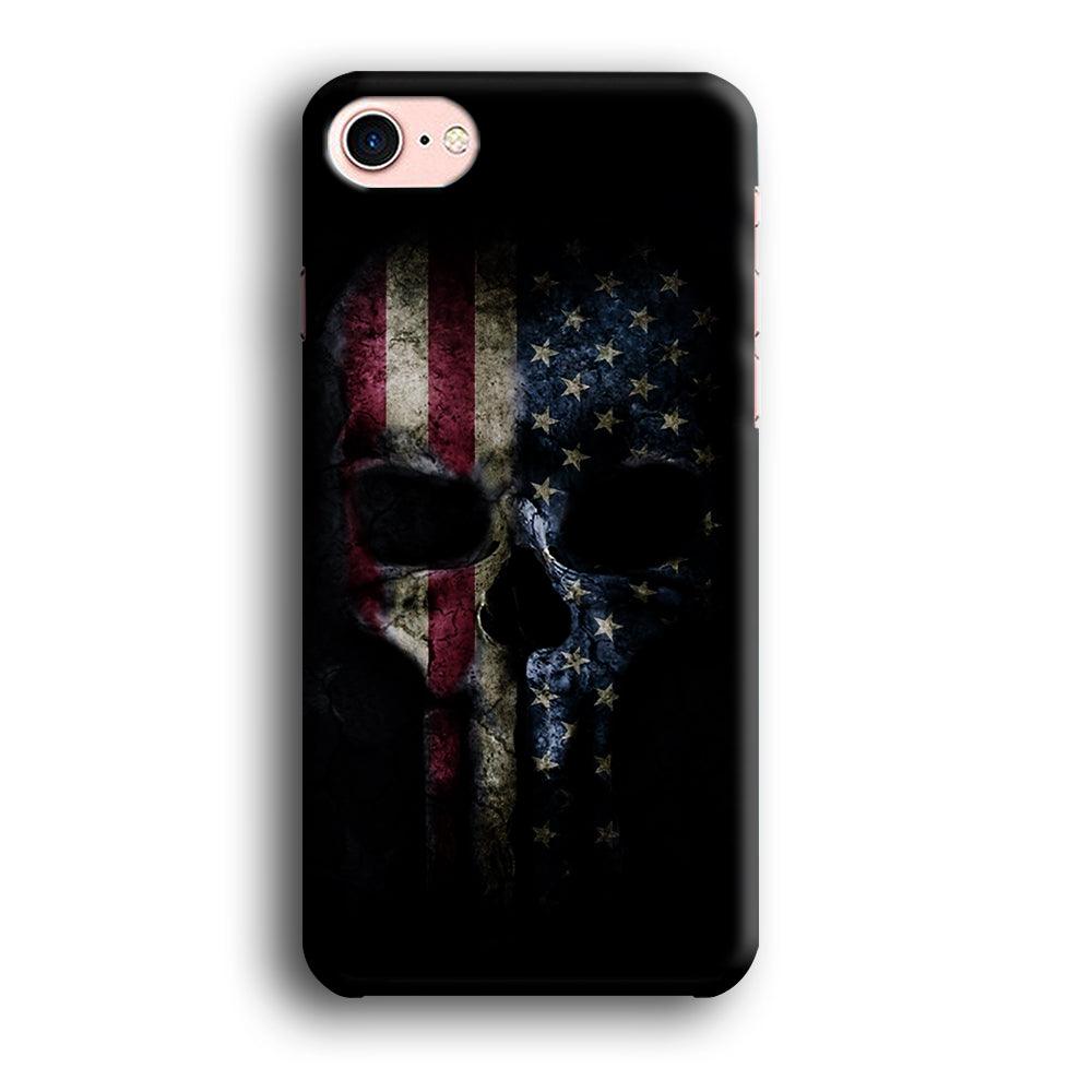The Punisher American Flag iPhone SE 2020 Case-Plastic / Full Wrap (3D Case)-Xtracase
