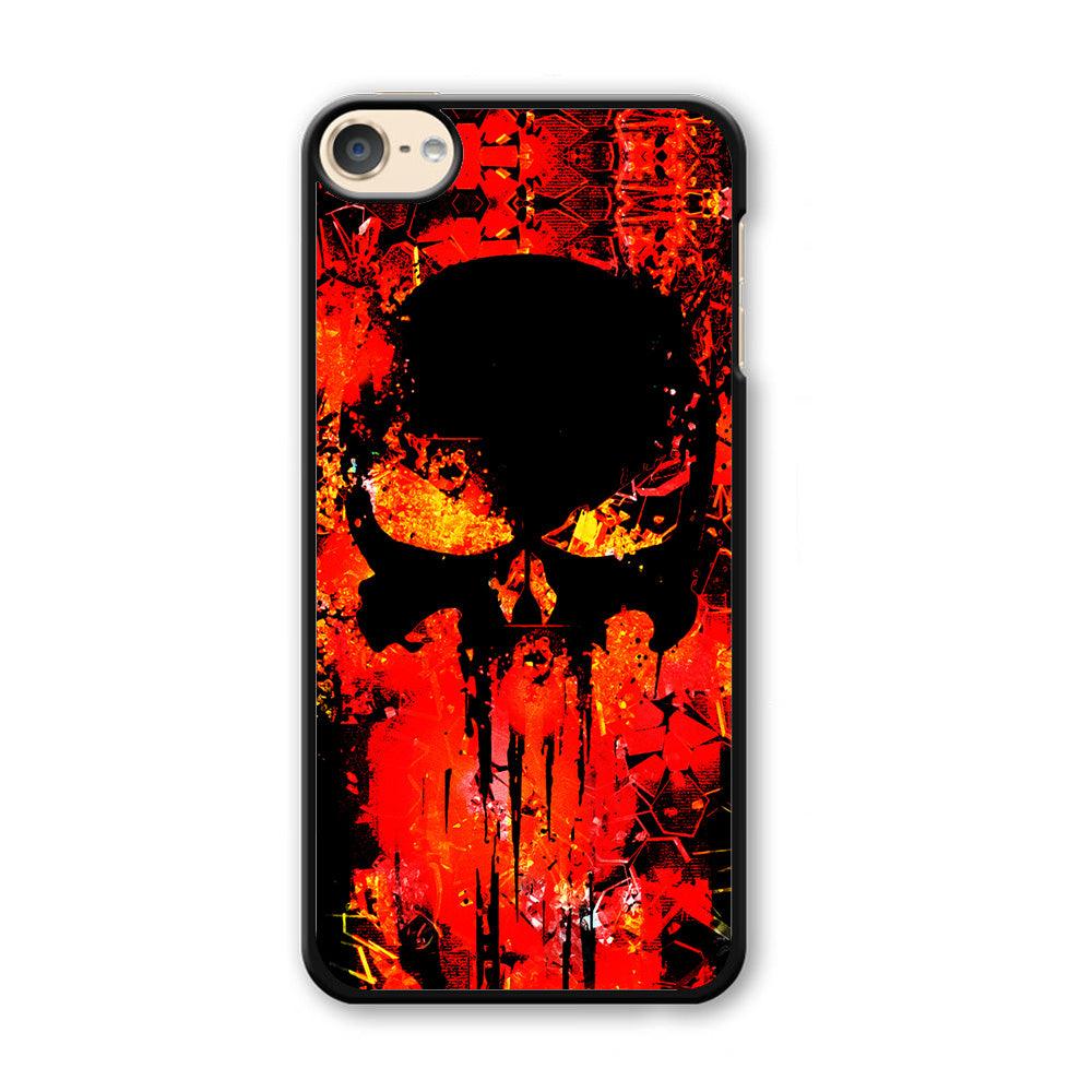 The Punisher Orange Background iPod Touch 6 Case-Plastic / White (2D Case)-Xtracase
