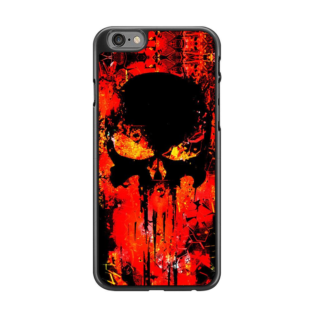 The Punisher Orange Background iPhone 6 | 6s Case-Rubber / Black (2D Case)-Xtracase