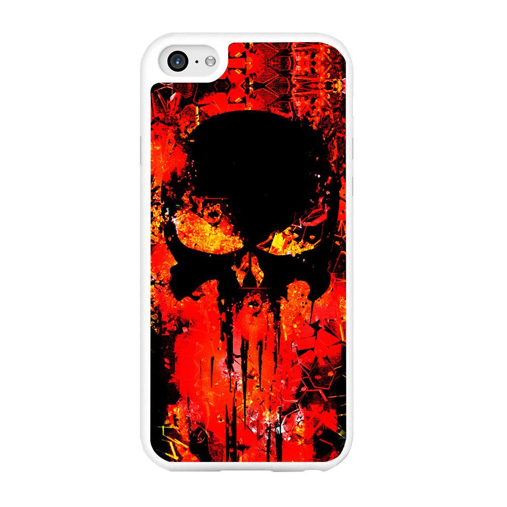 The Punisher Orange Background iPhone 6 | 6s Case-Rubber / White (2D Case)-Xtracase
