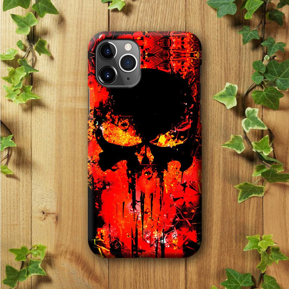 The Punisher Orange Background iPhone 11 Pro Case-Plastic / Full Wrap (3D Case)-Xtracase