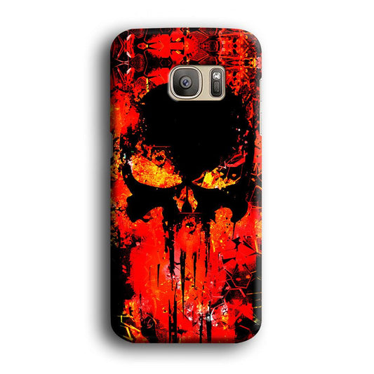 The Punisher Orange Background Smsung Galaxy S7 Edge Case-Plastic / Full Wrap (3D Case)-Xtracase