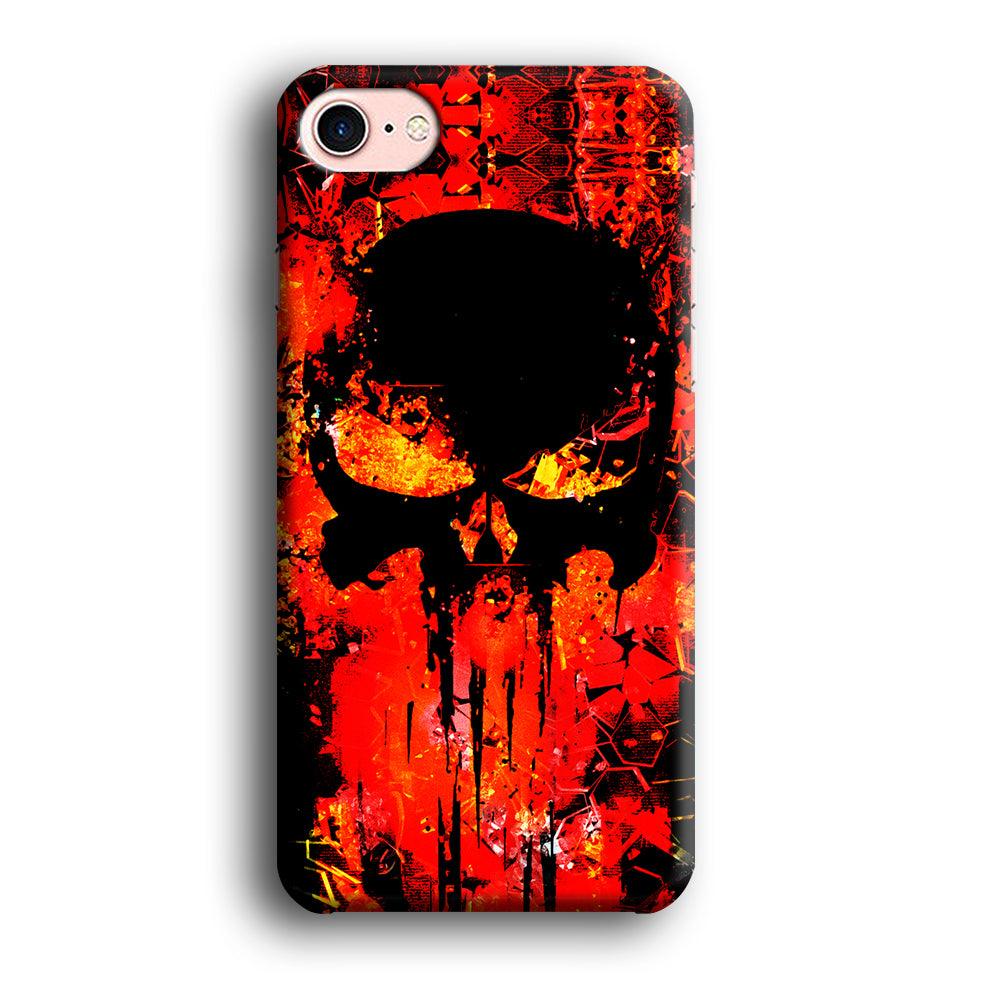 The Punisher Orange Background iPhone SE 2020 Case-Plastic / Full Wrap (3D Case)-Xtracase