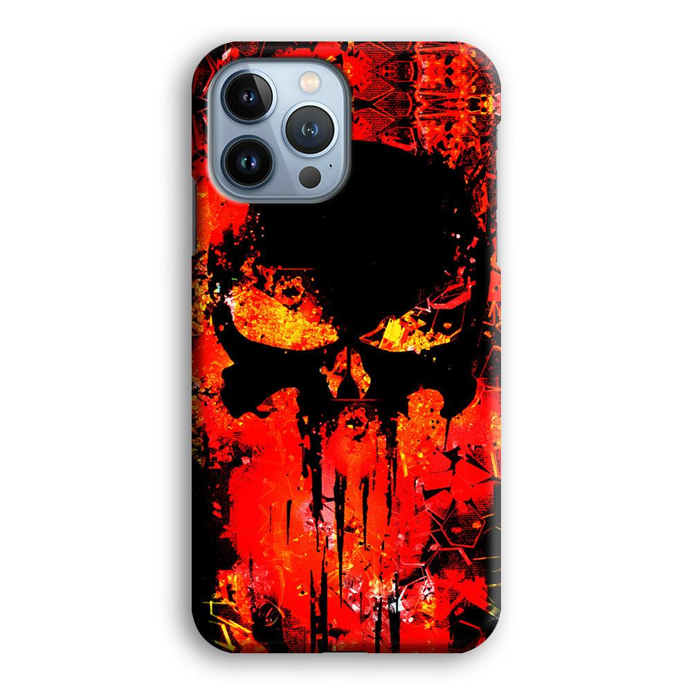 The Punisher Orange Background iPhone 13 Pro Case-Plastic / Full Wrap (3D Case)-Xtracase
